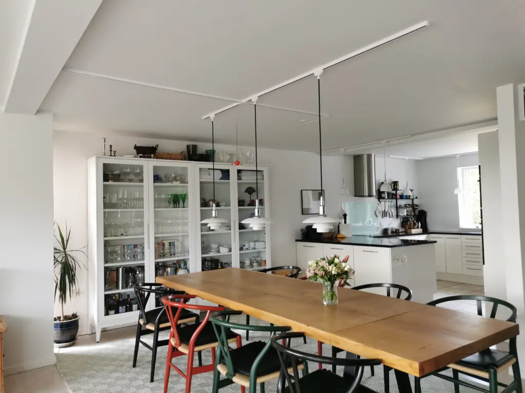 3 stk. pendel lamper i skinne